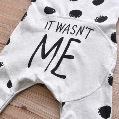 Newborn Baby Boys Girls Romper Infant Clothes Long Sleeve Letter IT WASN'T ME Jumpsuit Autumn Baby Clothing Toddler Outfits