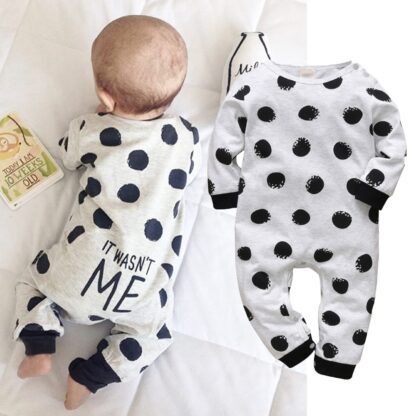 Newborn Baby Boys Girls Romper Infant Clothes Long Sleeve Letter IT WASN'T ME Jumpsuit Autumn Baby Clothing Toddler Outfits