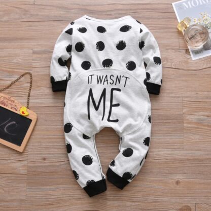 Newborn Baby Boys Girls Romper Infant Clothes Long Sleeve Letter IT WASN'T ME Jumpsuit Autumn Baby Clothing Toddler Outfits