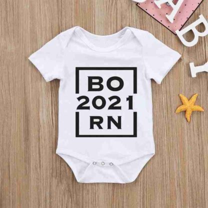 2021 New Born Baby Boy Girl Short-sleeved Romper Baby New Romper Gifts Year Wholesale Rriangle C3Q1